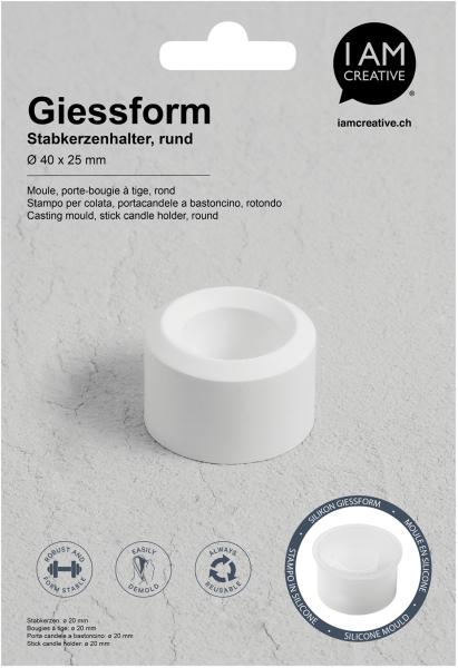 I am creative silikon giessform 1704.26 kerzenhalter rund - I-am-creative-170426-7611983250554