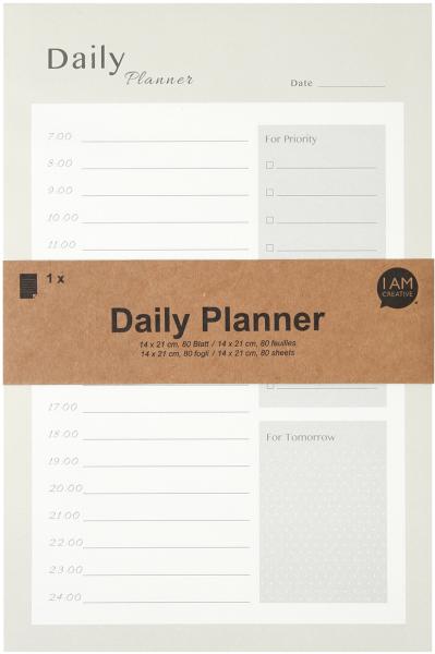 I am creative tagesplaner 14x21cm 4005.39 grün 80 blatt - I-am-creative-400539-7611983211975