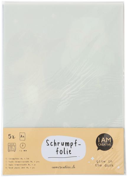 I am creative shrinkfolie a4 4010.49 glow in the dark, 5 blatt - I-am-creative-401049-7611983194377