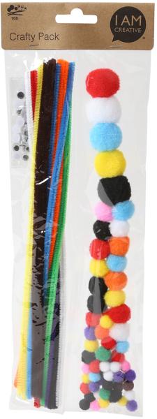 I am creative chenille & pomponset 4023.06 bunt - I-am-creative-402306-7611983193851