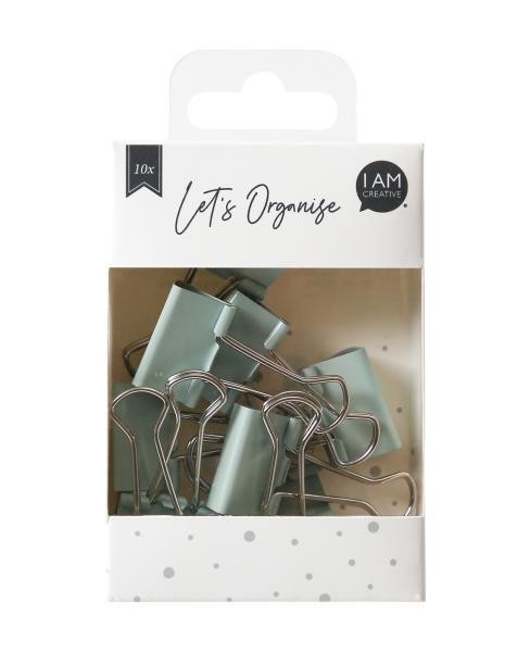 I am creative binder clips lets organize 4035.13 hellgrün, 25mm, 10 stk. - I-am-creative-403513-7611983211722