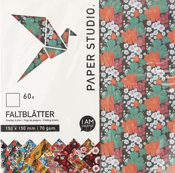 I am creative faltblätter blumen 4077.16 15x15cm, 60 stück - I-am-creative-407716-7611983205370
