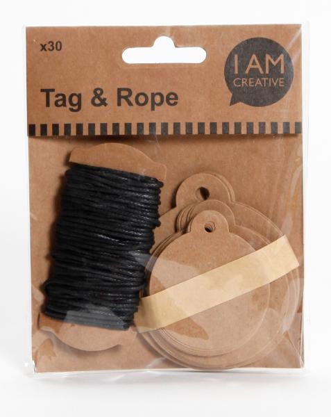 I am creative anhänger natur 4087.11 rund, 30 stück - I-am-creative-408711-7611983149650