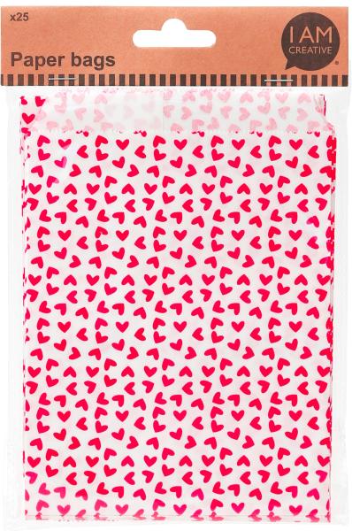 I am creative papiertüten 4087.222 herzen, 25 stück - I-am-creative-4087222-7611983170357
