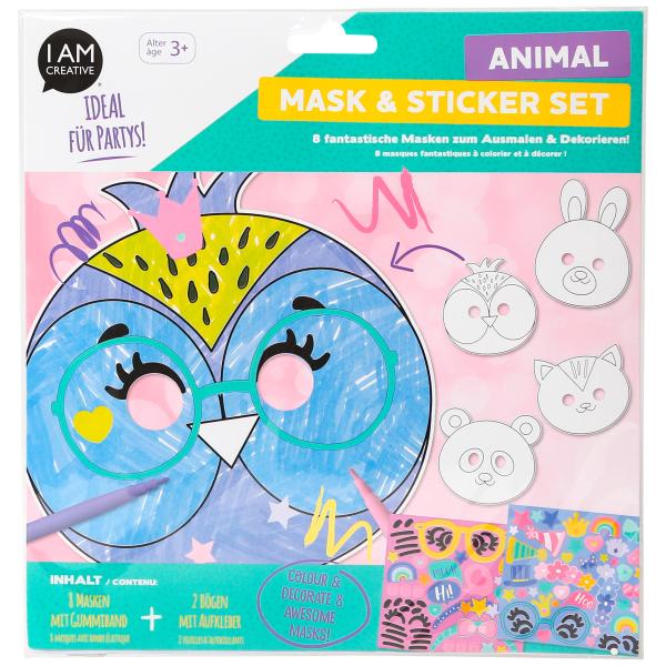 I am creative masken 4220.1 tieremit stickers, 18tlg. - I-am-creative-42201-7611983209118