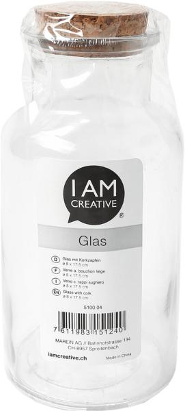 I am creative glas 17.5cm 5100.04 mit korkzapfen - I-am-creative-5100.04-7611983151240-02.jpg