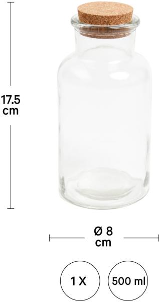 I am creative glas 17.5cm 5100.04 mit korkzapfen - I-am-creative-5100.04-7611983151240-03.jpg