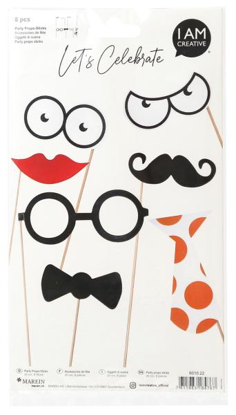 I am creative party props-sticks, 20cm 6010.22 8 stück - I-am-creative-601022-7611983184767