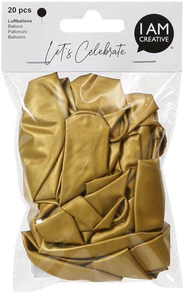 I am creative luftballons, gold, metallic 6010.75 20 stück - I-am-creative-601075-7611983208227