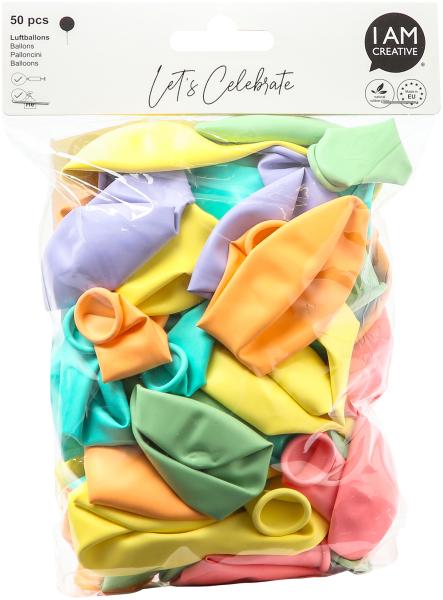I am creative ballons 27cm 6010.79 pastell 50 stück - I-am-creative-601079-7611983224586
