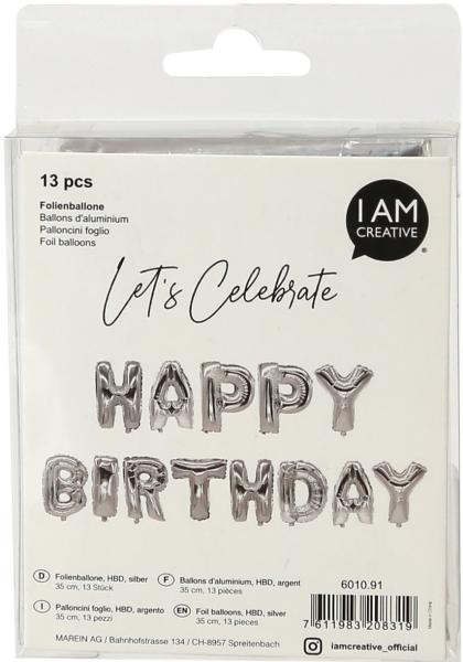 I am creative folienballon,birthday 35cm 6010.91 silber - I-am-creative-601091-7611983208319