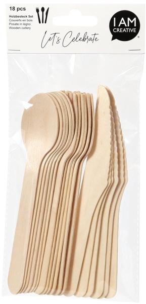 I am creative holzbesteck set 6010.928 3x6 stück - I-am-creative-6010928-7611983208647