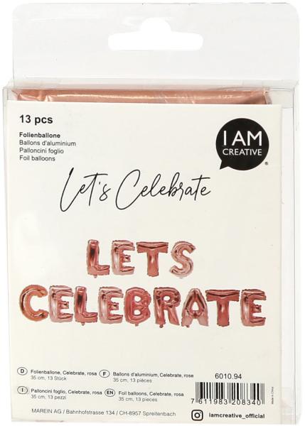 I am creative folienballon, celebrate, 35cm 6010.94 rosa - I-am-creative-601094-7611983208340
