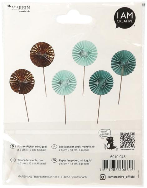 I am creative fächer picker, mint, gold 6010.945 6 stück - I-am-creative-6010.945-7611983208616-02.jpg