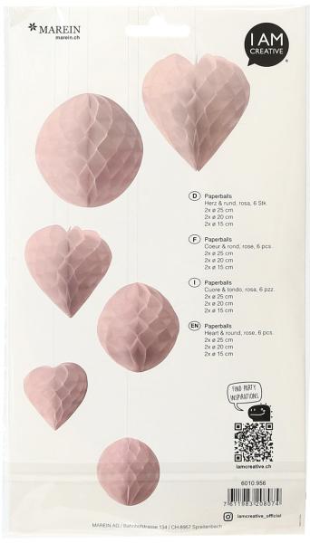 I am creative paperballs,herz u. rund,rosa 6010.956 6 stück - I-am-creative-6010.956-7611983208074-02.jpg