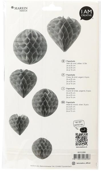 I am creative paperballs,herz u.rund,silber 6010.958 6 stück - I-am-creative-6010.958-7611983208098-02.jpg