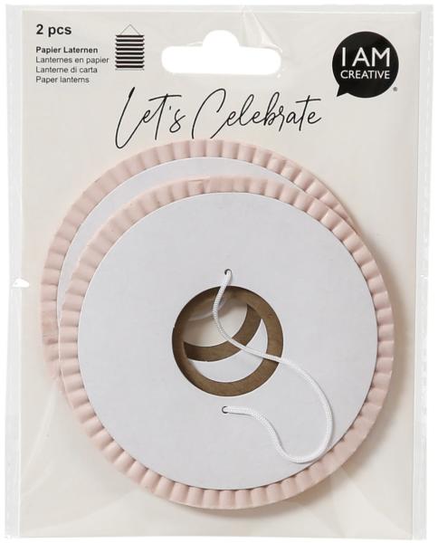 I am creative papier laterne, rosa, 10cm 6010.971 2 stück - I-am-creative-6010971-7611983208432