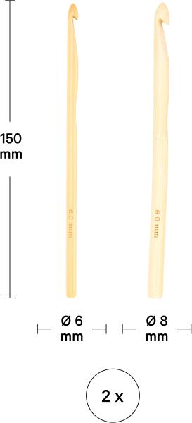 I am creative häkelnadel set 6201.12 8 & 6 mm 2 stück - I-am-creative-620112-7611983217267