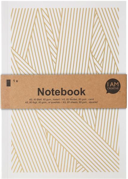 I am creative notizbuch a5 maa4005.16 gold/grau 80 seiten - I-am-creative-maa400516-7611983209453
