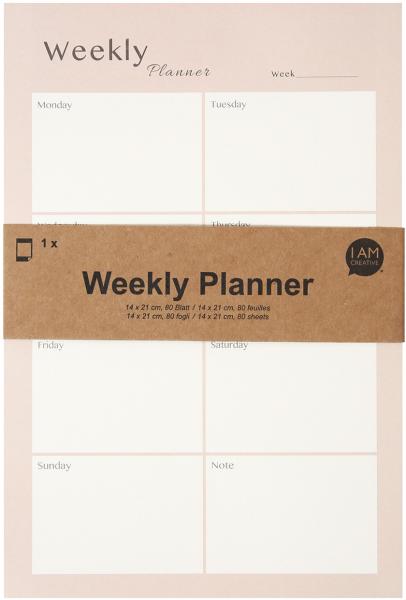I am creative wochenplaner 14x21cm maa4005.26 rosa 80 blatt - I-am-creative-maa400526-7611983212002