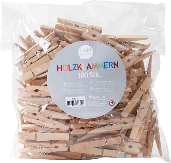 I am creative holzklammern 48mm maa4010.35 100 stück - I-am-creative-maa401035-7611983166794