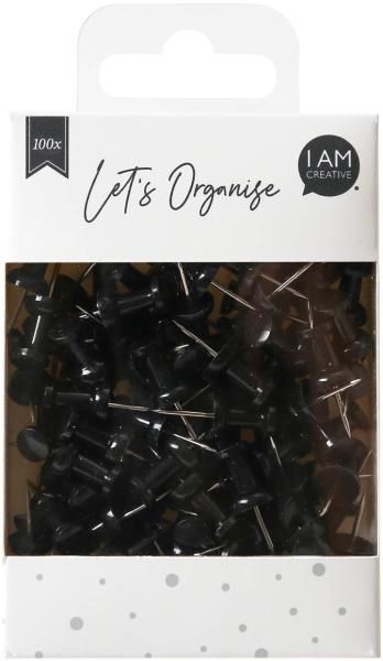 I am creative pinnadeln let`s organize maa4035.18 schwarz, 9x24cm 100 stück - I-am-creative-maa403518-7611983211777