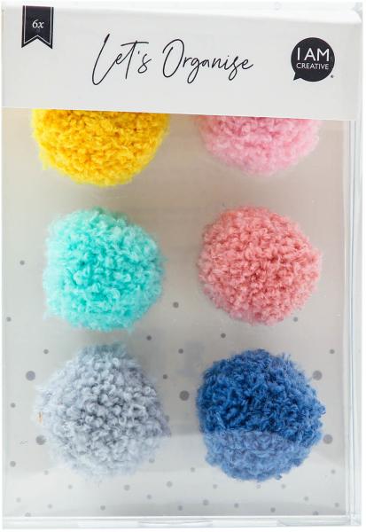 I am creative magnet pompon let`s organize maa4035.52 6 stück - I-am-creative-maa403552-7611983215492