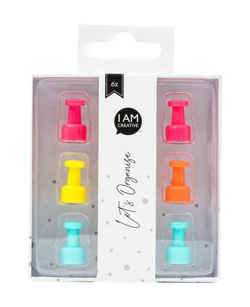 I am creative magnet pin let`s organize maa4035.57 bunt 6 stück - I-am-creative-maa403557-7611983215546
