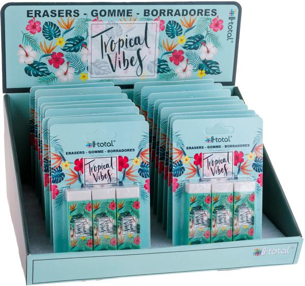 I-total radiergummi tropical vibes xl1826 3 pcs. 2.2x1.2x6.2cm - I-total-xl1826-8051128666625