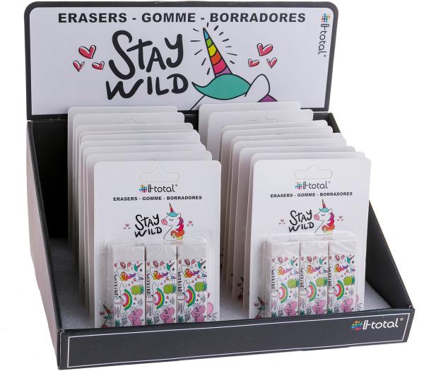 I-total radiergummi einhorn xl1837 3 pcs. 2.2x1.2x6.2cm - I-total-xl1837-8051128668223