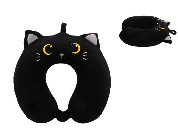I-total reisekissen 30x30x10cm xl2184a cat black - I-total-xl2184a-8059037071936