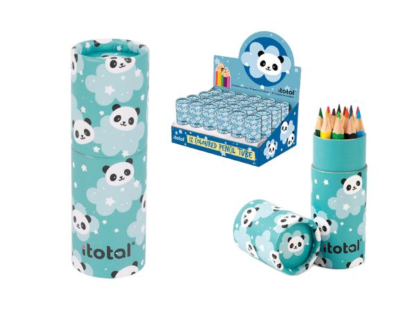 I-total farbstifte panda xl2265 runddose 12 stück - I-total-xl2265-8057711467457