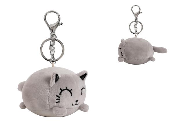 I-total schlüsselanhänger plüsch xl2490 cat grey - I-total-xl2490-8059037070991