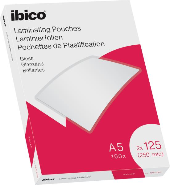 Ibico laminiertasche a5 627315 glanz, 125my 100 stk - Ibico-627315-4049793065908