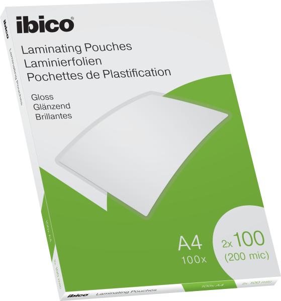 Ibico laminiertasche a4 627317 glanz, 100my 100 stk - Ibico-627317-4049793065922