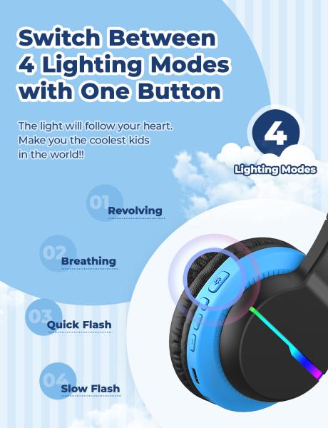 Iclever headphones kids bt led c03-1702n-10 74/85/94 db, 55h black - Iclever-c03-1702n-10-6934911798388-02.jpg