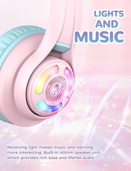 Iclever headphones kids cat c04-2083n-14 74/85/94 db, 50h pink - Iclever-c04-2083n-14-6934911797657-02.jpg