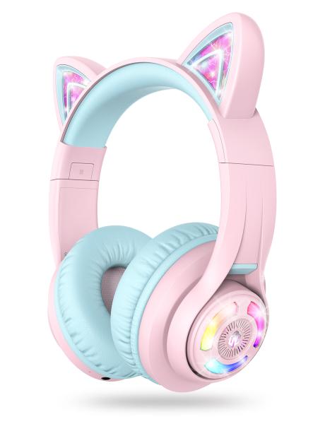 Iclever headphones kids cat c04-2083n-14 74/85/94 db, 50h pink - Iclever-c04-2083n-14-6934911797657