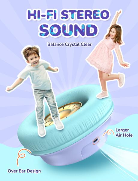 Iclever headphones kids bt & cable led c10-2083n-02 74/85/94 db, 43h purple - Iclever-c10-2083n-02-6972312835721-03.jpg