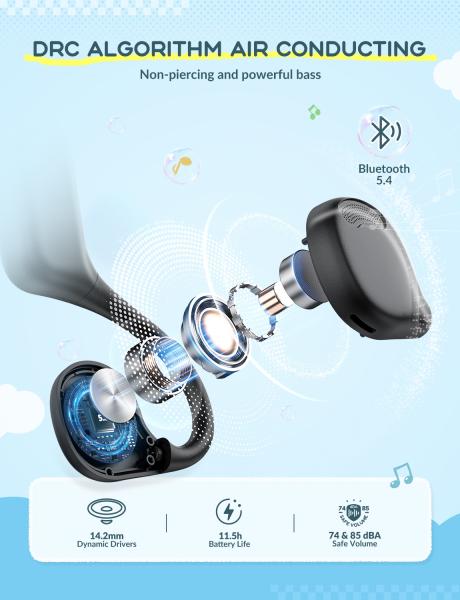 Iclever air conduction headphones bt ows01 74/85 db, blue/black - Iclever-ows01-6934911798401-06.jpg