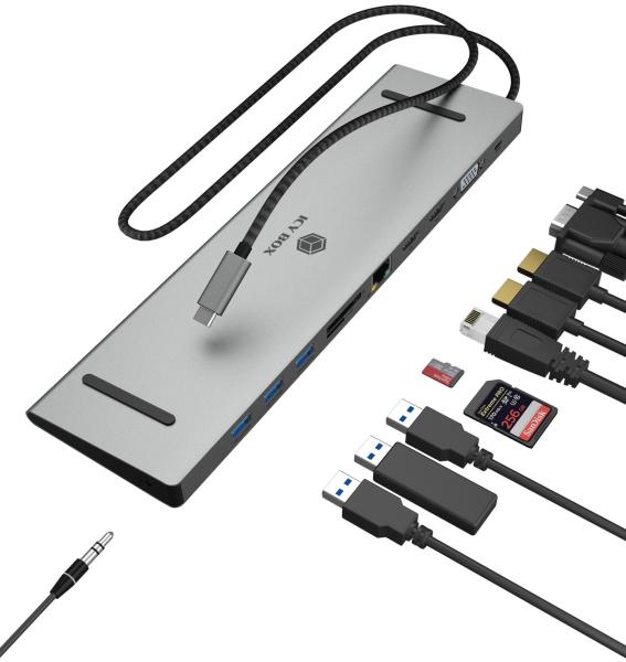 Icy box usb type-c dockingstation ib-dk2106a-cpd 2xhdmi,vga,3x usb-a,pd - Icy-box-ib-dk2106a-cpd-4250078174790-03.jpg