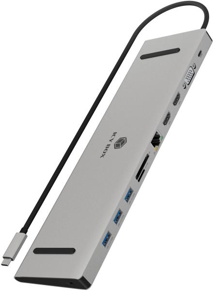 Icy box usb type-c dockingstation ib-dk2106a-cpd 2xhdmi,vga,3x usb-a,pd - Icy-box-ib-dk2106a-cpd-4250078174790