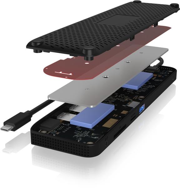 Icy box usb-c triple dockingstation ib-dk2116-c 4k, 2xhdmi & 1xdp, 4x usb, gb - Icy-box-ib-dk2116-c-4250078173380-05.jpg