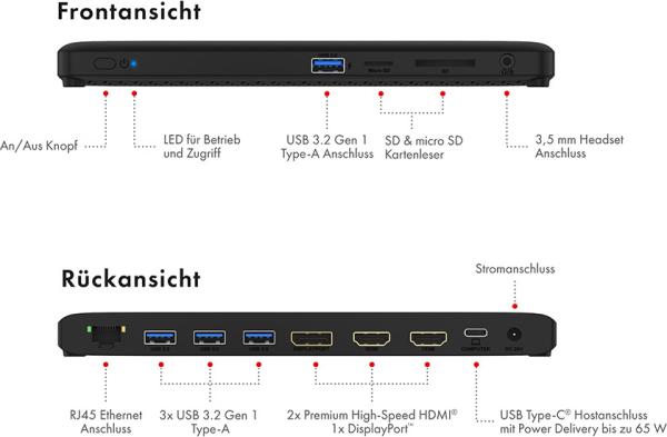 Icy box usb-c triple dockingstation ib-dk2416-c 4k, 2xhdmi & 1xdp, 4x usb, pd - Icy-box-ib-dk2416-c-4250078173397-02.jpg