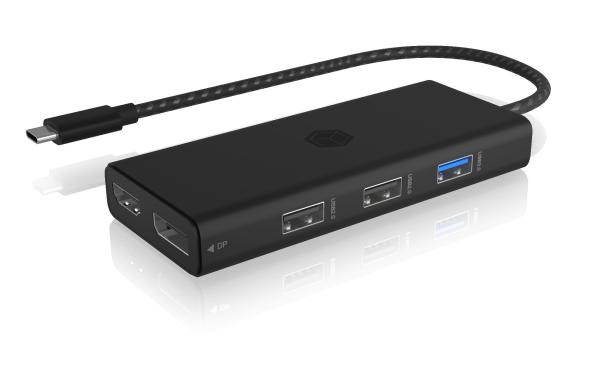 Icy box usb-c dockingstation ib-dk4011-cpd with integrated cable - Icy-box-ib-dk4011-cpd-4250078173335