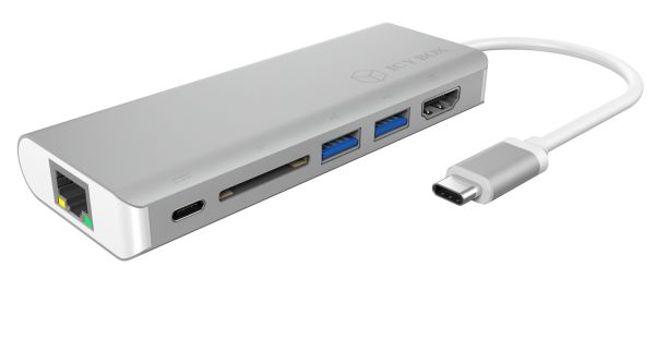 Icy box usb type-c notebook ib-dk4034-cp dockingstation silver/white - Icy-box-ib-dk4034-cp-4250078165521