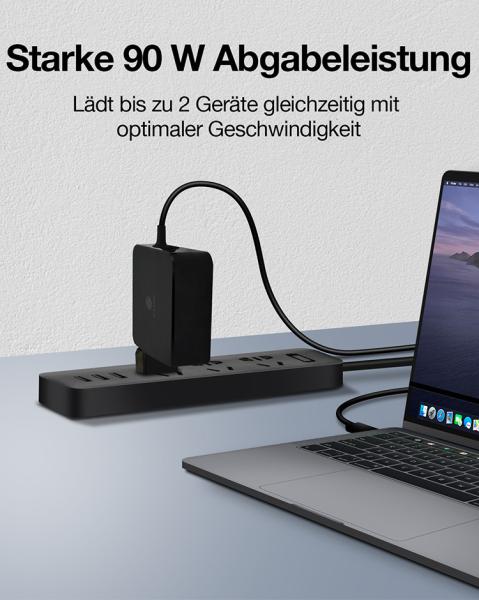 Icy box wall charger for usb pd 3.0 ib-ps101-pd usb-c, usb-a port, 90w - Icy-box-ib-ps101-pd-4250078171096-02.jpg