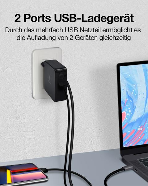 Icy box wall charger for usb pd 3.0 ib-ps101-pd usb-c, usb-a port, 90w - Icy-box-ib-ps101-pd-4250078171096-06.jpg