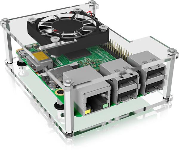 Icy box gehäuse für raspberry pi ib-rp106 2 b, 3 b/b+ und 4 b - Icy-box-ib-rp106-4250078169000-03.jpg