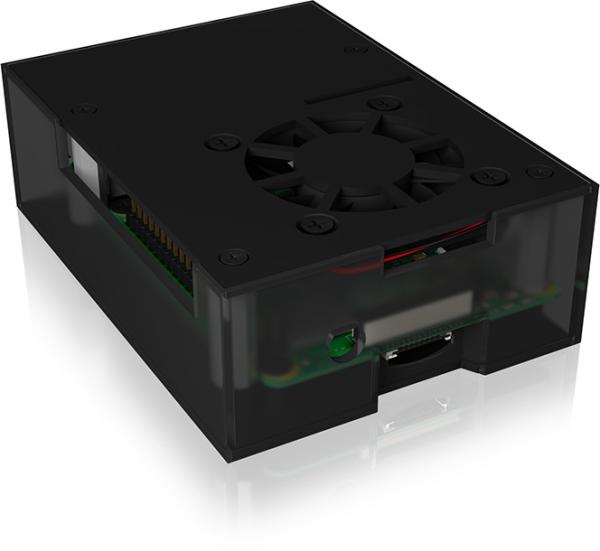 Icy box gehäuse für raspberry pi 4, ib-rp108 alu. deckel/boden acrylrahmen - Icy-box-ib-rp108-4250078169451